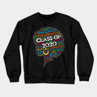 Class of 2020 Words in Afro Crewneck Sweatshirt